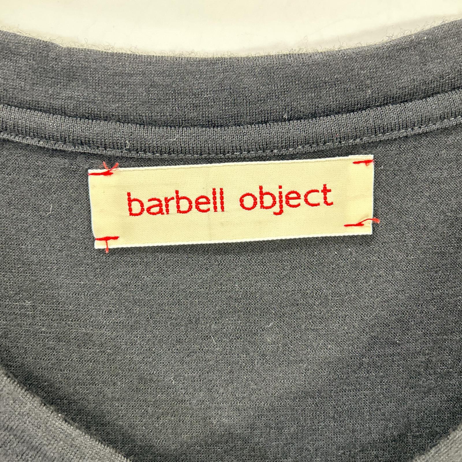 barbell object バーベルオブジェクト bo-04cn04 ブラック sw ns top カットオフデザイン ノースリーブカットソー トップス