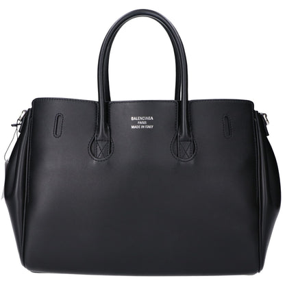 BALENCIAGA バレンシアガ 812545 ブラック×シルバー ナチュラルスムースカーフ BEL AIR CARRY ALL S/ベルエアー キャリーオールバッグ スモール ショルダーバッグ