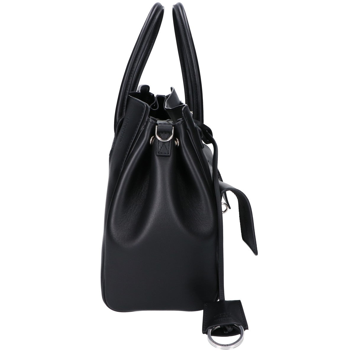 BALENCIAGA バレンシアガ 812545 ブラック×シルバー ナチュラルスムースカーフ BEL AIR CARRY ALL S/ベルエアー キャリーオールバッグ スモール ショルダーバッグ