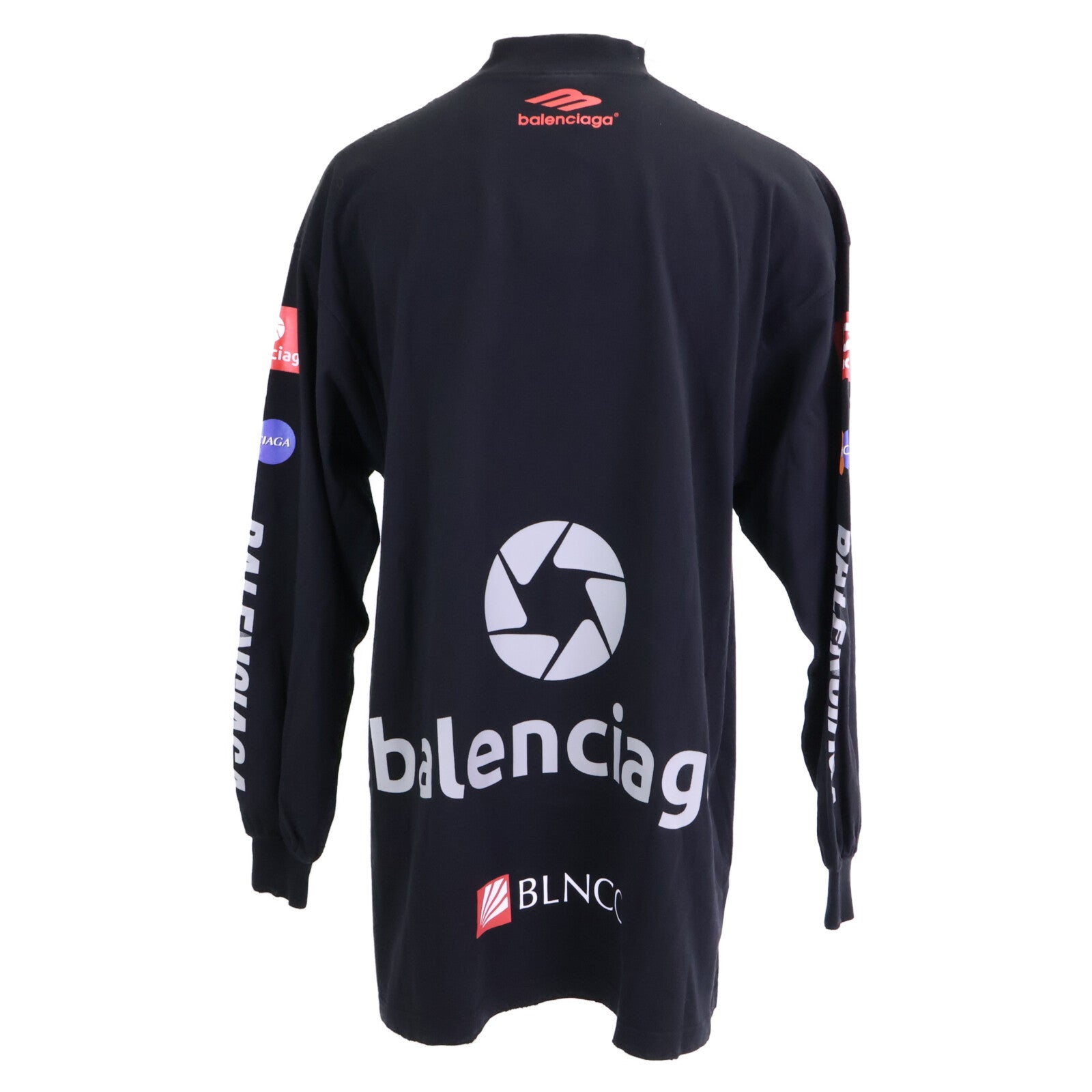 BALENCIAGA バレンシアガ 【新品同様/国内正規/23年製】767879 TPVE9 TOP LEAGUE L/S T-Shirt ダメージ加工 オーバーサイズ 長袖Tシャツ トップス