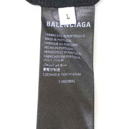 BALENCIAGA バレンシアガ 【新品同様/国内正規/23年製】767879 TPVE9 TOP LEAGUE L/S T-Shirt ダメージ加工 オーバーサイズ 長袖Tシャツ トップス