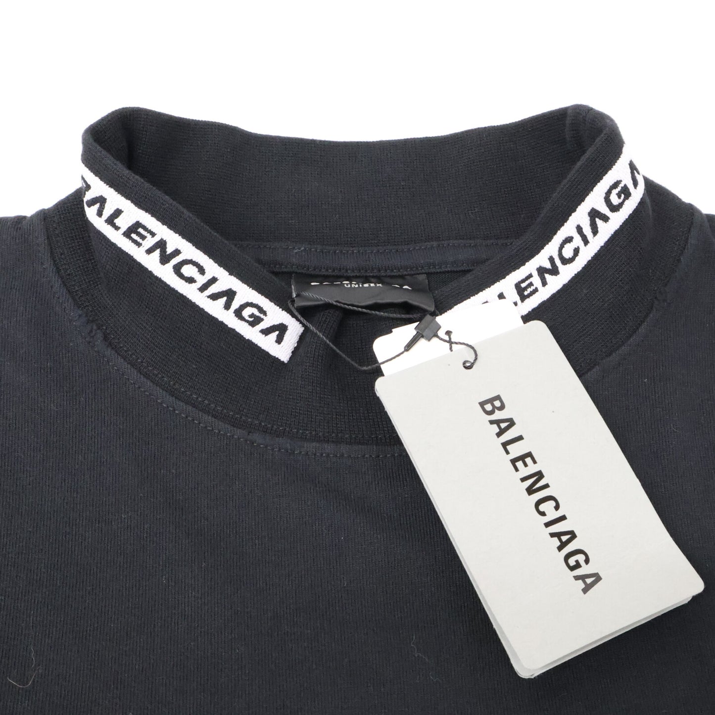 BALENCIAGA バレンシアガ 【新品同様/国内正規/23年製】767879 TPVE9 TOP LEAGUE L/S T-Shirt ダメージ加工 オーバーサイズ 長袖Tシャツ トップス