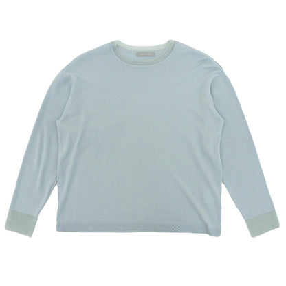 theory luxe セオリーリュクス 美品 ウール混 クルーネック ロングスリーブ ニットソー トップス ライトブルー S32 03-5301712 25AW トップス