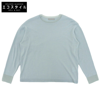 theory luxe セオリーリュクス 美品 ウール混 クルーネック ロングスリーブ ニットソー トップス ライトブルー S32 03-5301712 25AW トップス