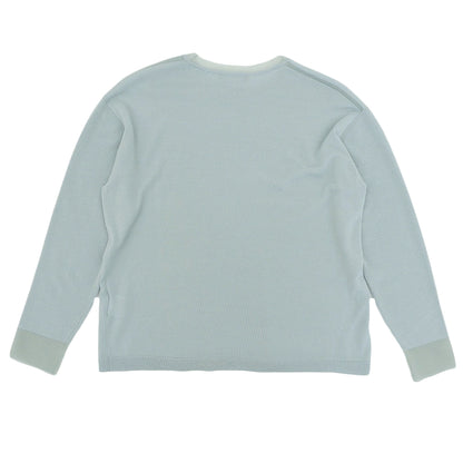 theory luxe セオリーリュクス 美品 ウール混 クルーネック ロングスリーブ ニットソー トップス ライトブルー S32 03-5301712 25AW トップス