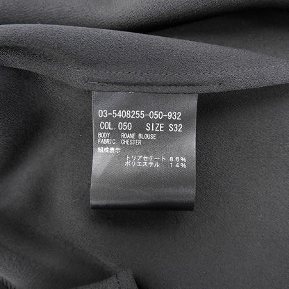 theory luxe セオリーリュクス 美品 トリアセテート混 スタンドカラー プルオーバー トップス レディース ブラック S32 03-5408255 25AW トップス