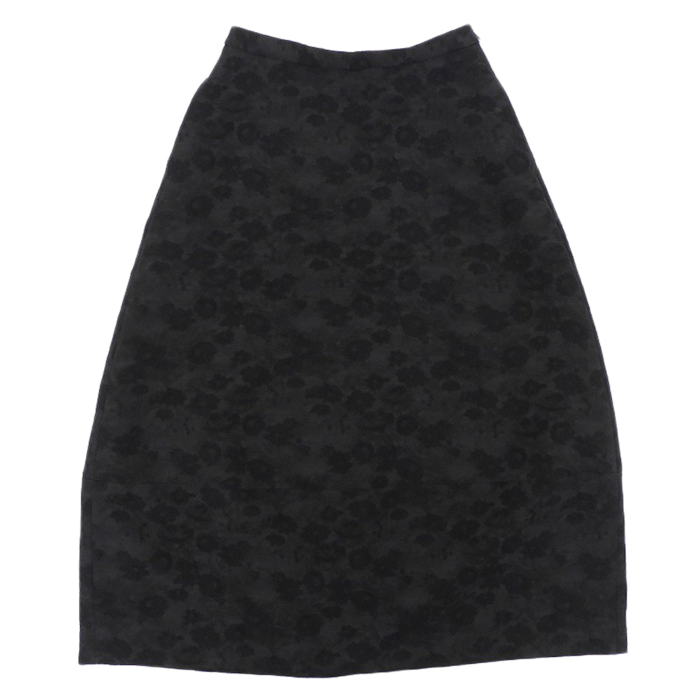 theory luxe セオリーリュクス 美品 フラワージャガード フレアロングスカート レディース 黒 ブラック S34 03-5407315 25AW スカート