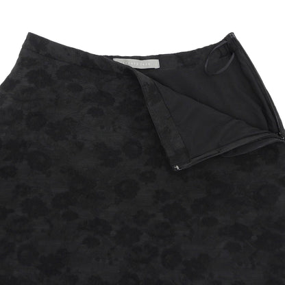 theory luxe セオリーリュクス 美品 フラワージャガード フレアロングスカート レディース 黒 ブラック S34 03-5407315 25AW スカート