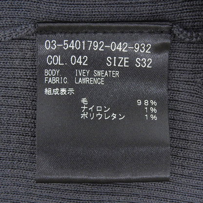 theory luxe セオリーリュクス 美品 ウール混 クルーネック リブニットソー トップス レディース チャコールグレー S32 03-5401792 25AW トップス