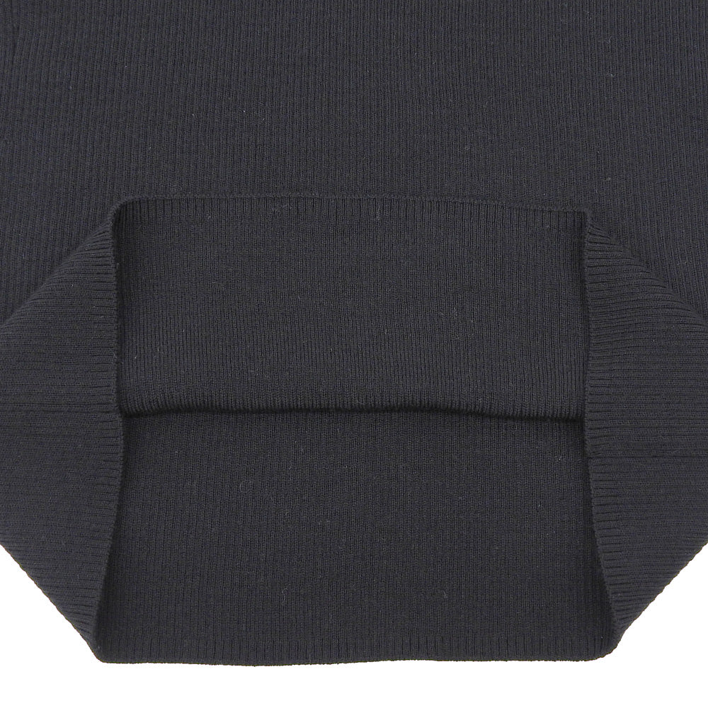 theory luxe セオリーリュクス ウール混 クルーネック リブニットソー トップス レディース 黒 ブラック S32 03-5401792 25AW トップス