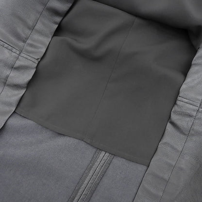 theory luxe セオリーリュクス 美品 フェイクレザー フロントタックロングフレアスカート レディース 黒 ブラック S32 03-5107315 25SS スカート