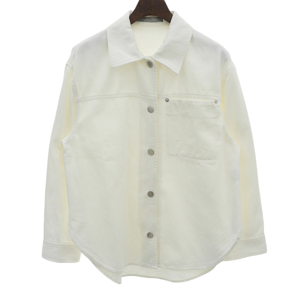theory luxe セオリーリュクス 美品 SLATE DENIM IVANE コットン デニムジャケット レディース 白 ホワイト S32 03-5108250 25SS ジャケット