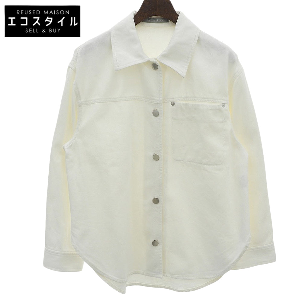 theory luxe セオリーリュクス 美品 SLATE DENIM IVANE コットン デニムジャケット レディース 白 ホワイト S32 03-5108250 25SS ジャケット