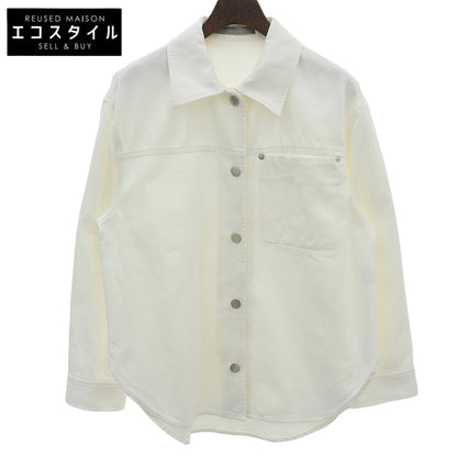theory luxe セオリーリュクス 美品 SLATE DENIM IVANE コットン デニムジャケット レディース 白 ホワイト S32 03-5108250 25SS ジャケット