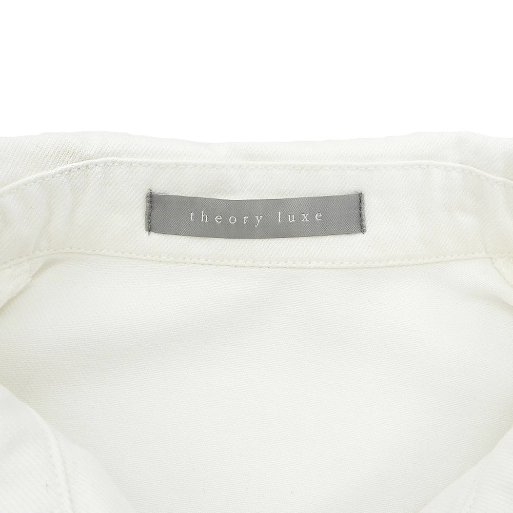 theory luxe セオリーリュクス 美品 SLATE DENIM IVANE コットン デニムジャケット レディース 白 ホワイト S32 03-5108250 25SS ジャケット