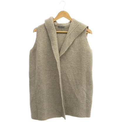 theory luxe セオリーリュクス 24AW 03-4403715 Piazzo Dora SL ベージュ ウール混 ノースリーブ フーディニットジレカーディガン ジャケット