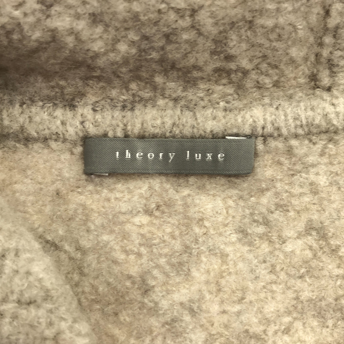 theory luxe セオリーリュクス 24AW 03-4403715 Piazzo Dora SL ベージュ ウール混 ノースリーブ フーディニットジレカーディガン ジャケット