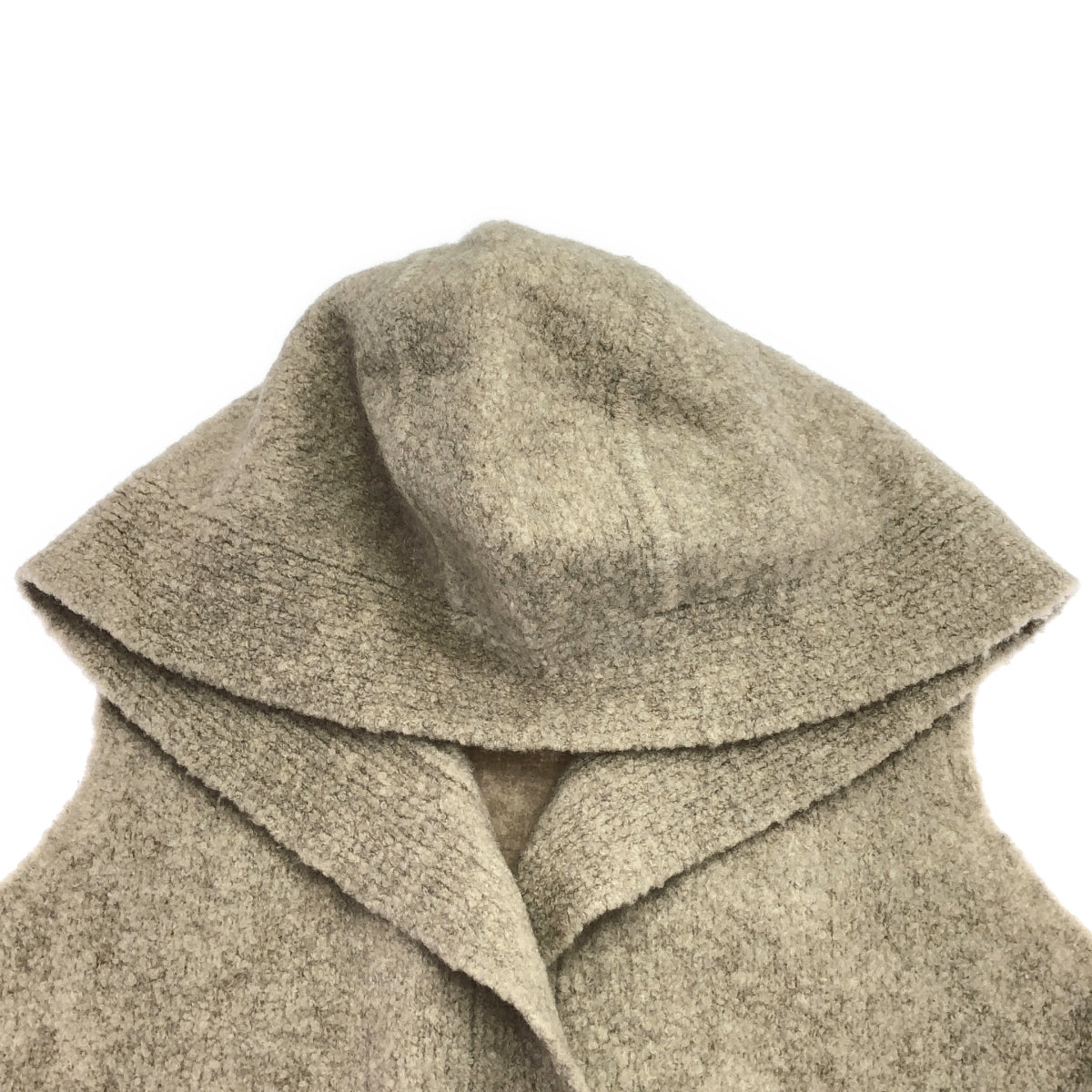 theory luxe セオリーリュクス 24AW 03-4403715 Piazzo Dora SL ベージュ ウール混 ノースリーブ フーディニットジレカーディガン ジャケット