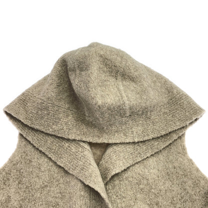 theory luxe セオリーリュクス 24AW 03-4403715 Piazzo Dora SL ベージュ ウール混 ノースリーブ フーディニットジレカーディガン ジャケット