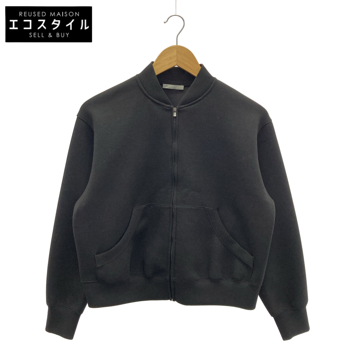 theory luxe セオリーリュクス 24AW 03-4303011 ブラック レーヨン混 クロップドジップブルゾン ジャケット