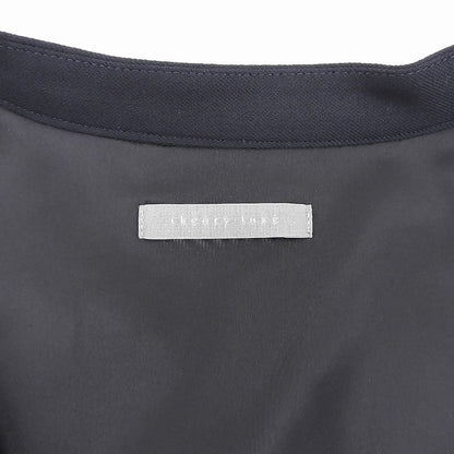 theory luxe セオリーリュクス 美品 ウール混 ハーフボタン ベルテッド ロングスリーブ ワンピース レディース ネイビー 32 03-3305519 ワンピース