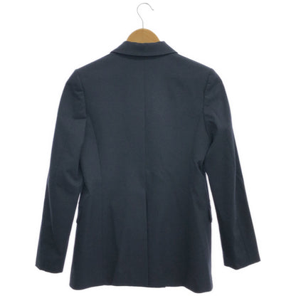 theory luxe セオリーリュクス 03-3304119 Eden Shannon str ネイビー ウール混 ダブルブレスト テーラードジャケット ジャケット