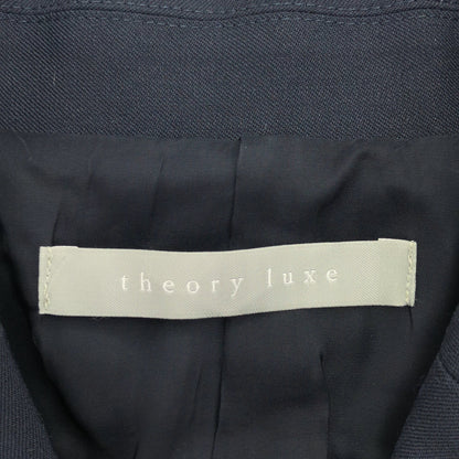 theory luxe セオリーリュクス 03-3304119 Eden Shannon str ネイビー ウール混 ダブルブレスト テーラードジャケット ジャケット