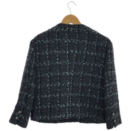 theory luxe セオリーリュクス 03-3404101 MISTY TWEED NICOLE STR ブラック メタルボタンノーカラーツイードジャケット ジャケット
