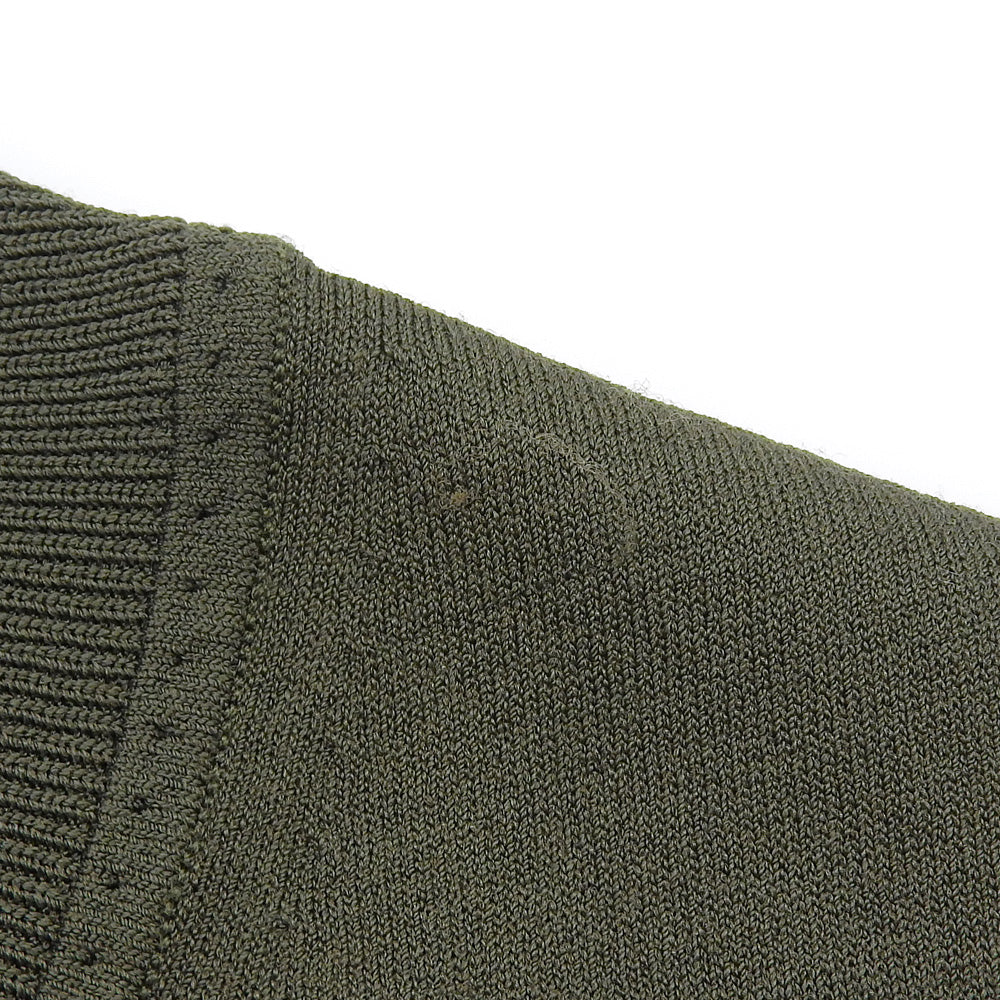 Theory セオリー 美品 レーヨン×ナイロン モックネック ノースリーブ ニットワンピース レディース カーキ P 01-3105721 ワンピース