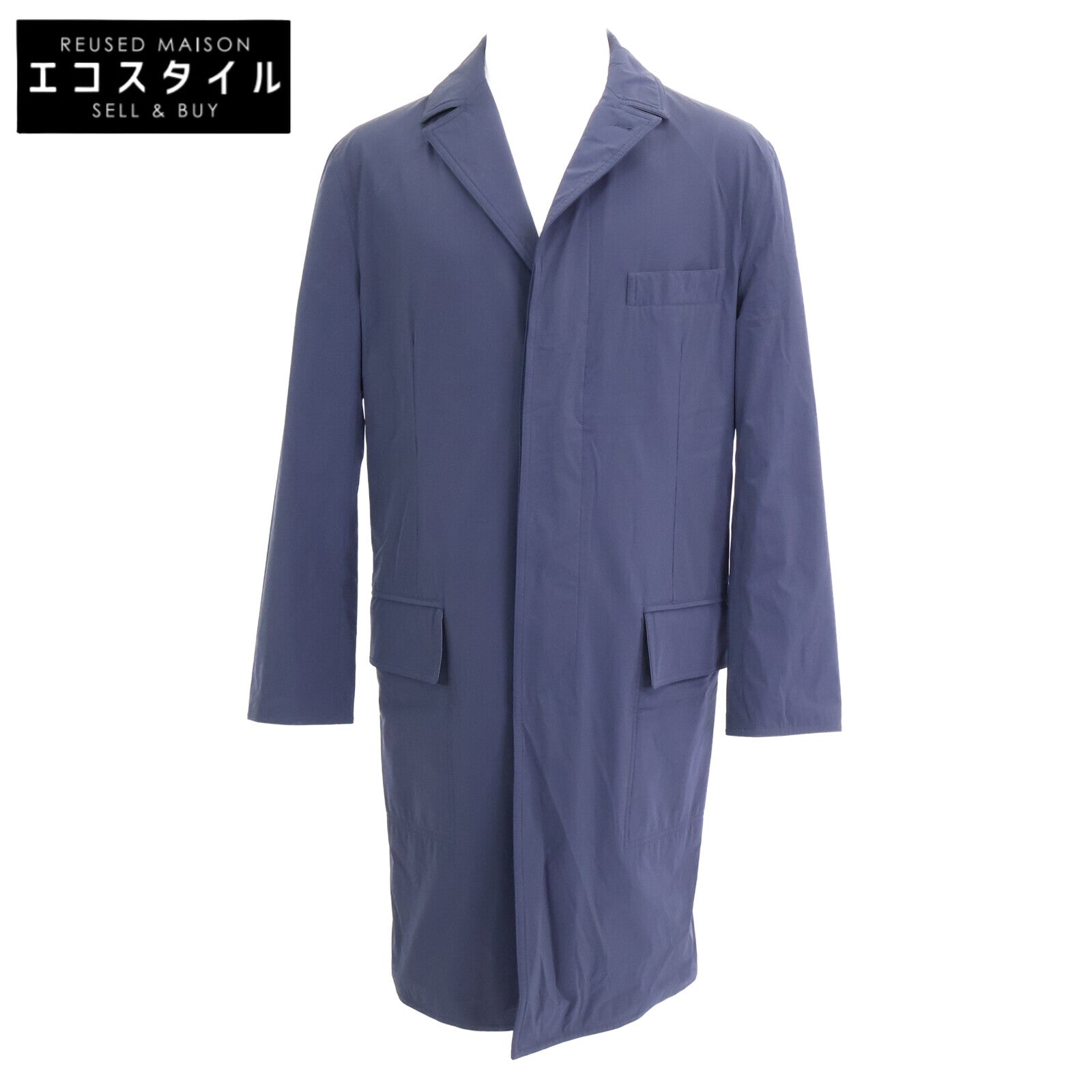 HERMES エルメス 【美品/国内正規】11-5525 MANTEAU LIVERPOO 比翼 チェスター コート