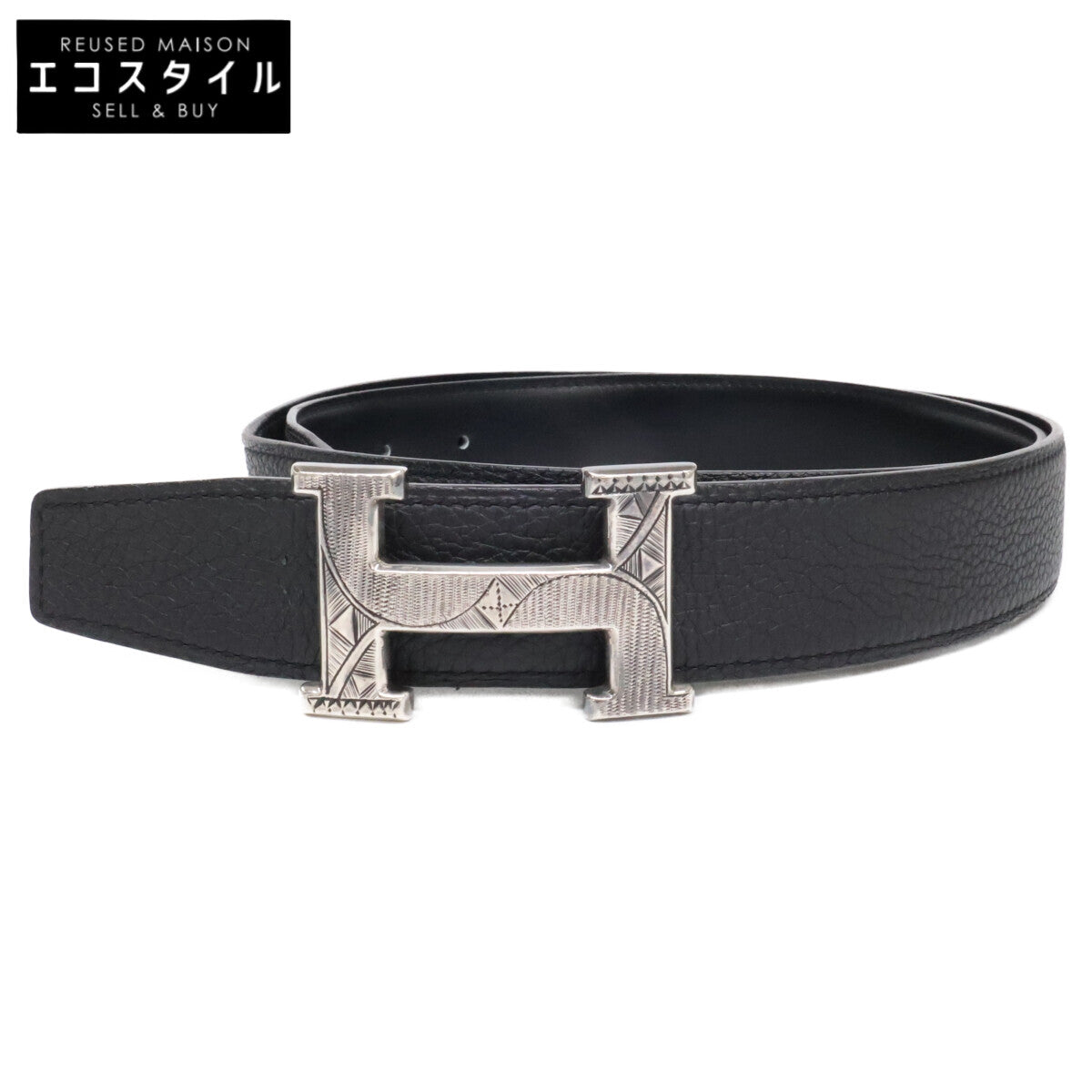 HERMES エルメス A刻 Ag925 トリヨンクレマンス x ボックスカーフ トゥアレグHバックル コンスタンス ベルト