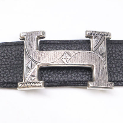 HERMES エルメス A刻 Ag925 トリヨンクレマンス x ボックスカーフ トゥアレグHバックル コンスタンス ベルト