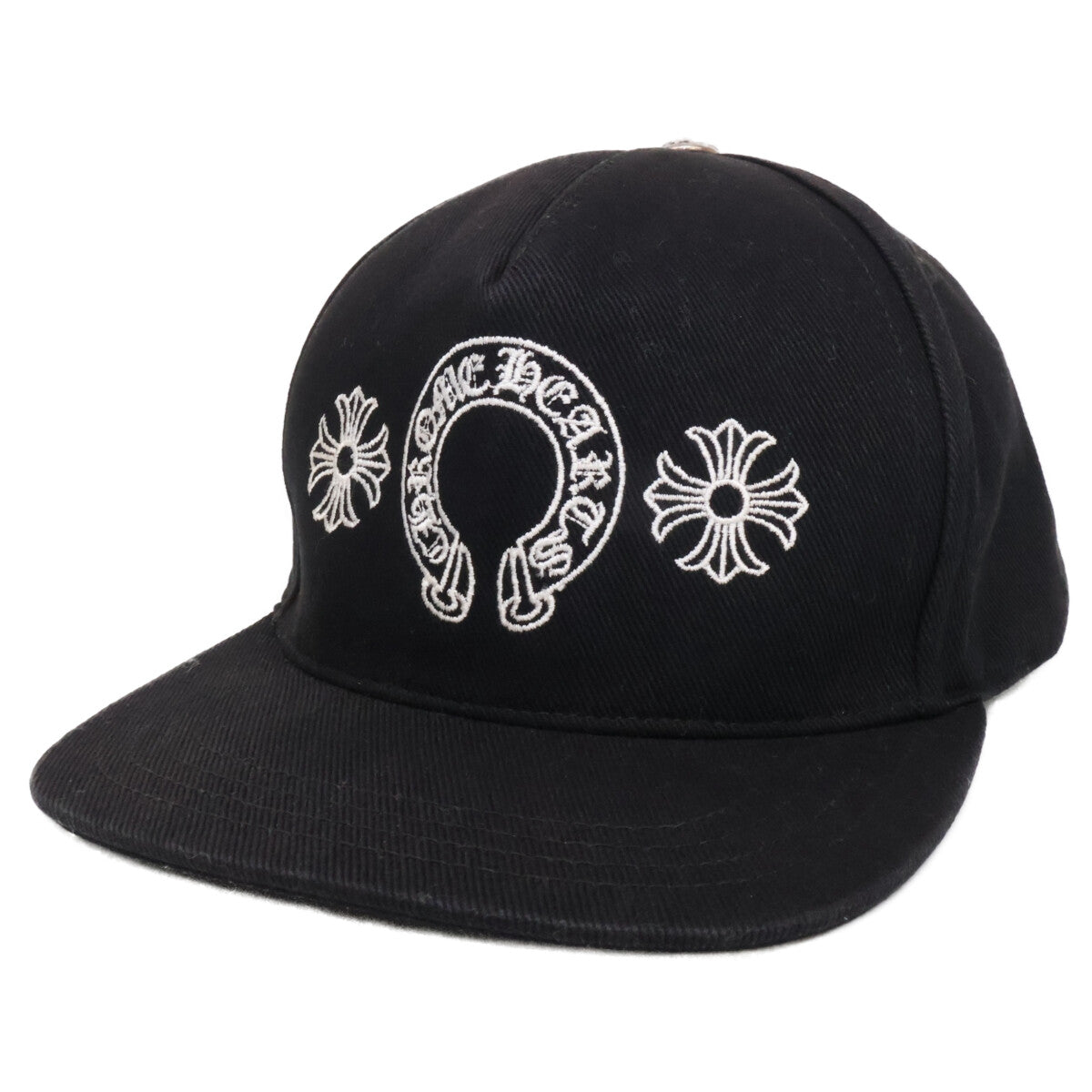 Chrome hearts クロムハーツ 2238-304-2712 925 Horseshoe Cross Baseball Cap/ホースシュー＆クロス刺繍 ベースボールキャップ 帽子