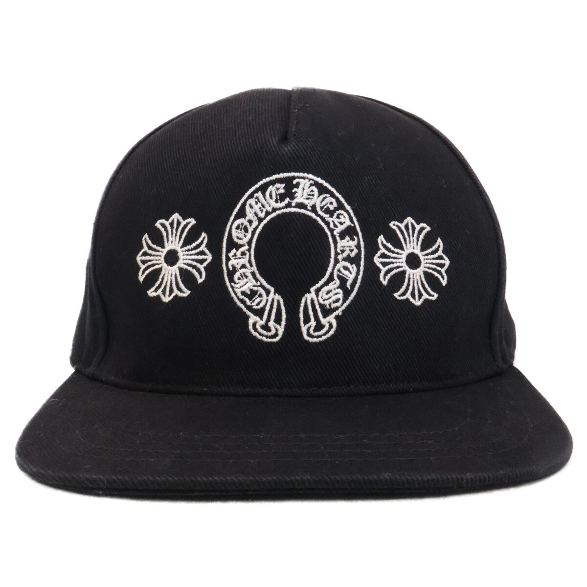 Chrome hearts クロムハーツ 2238-304-2712 925 Horseshoe Cross Baseball Cap/ホースシュー＆クロス刺繍 ベースボールキャップ 帽子