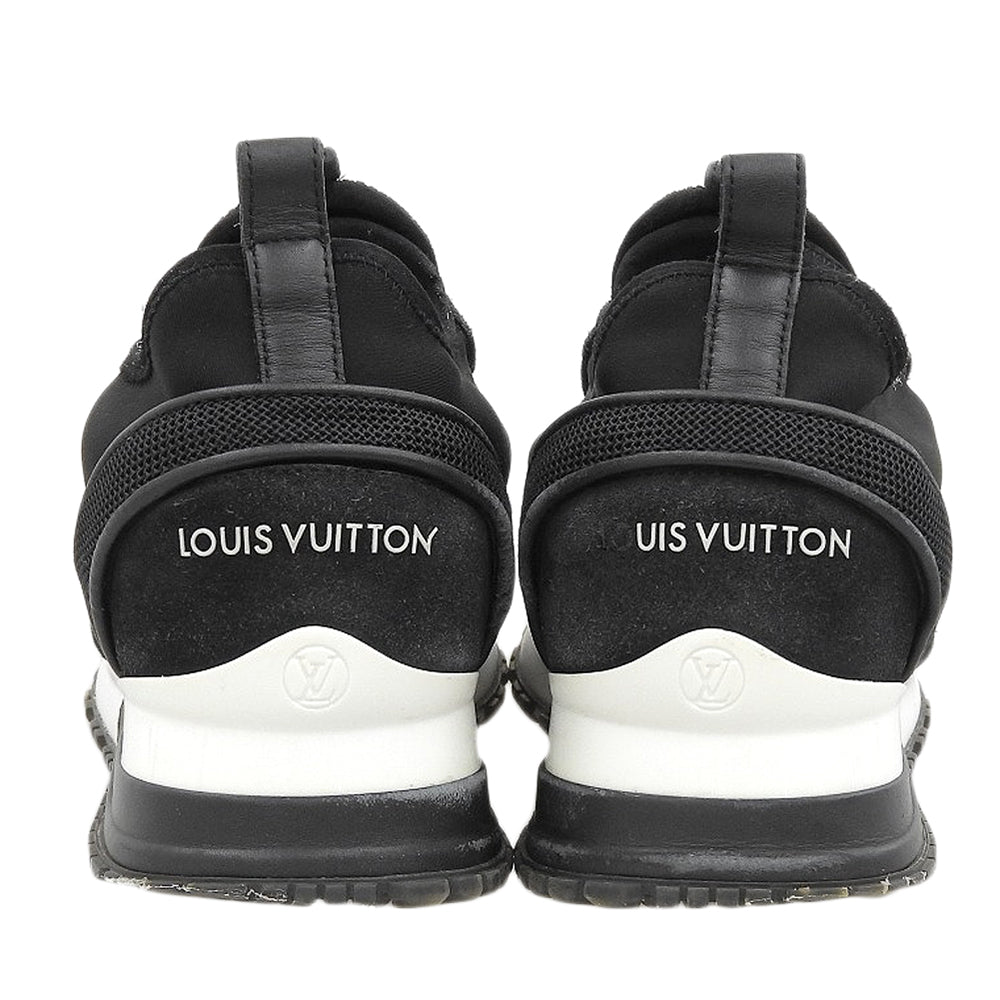 LOUIS VUITTON ルイヴィトン ランアウェイ LVサークルロゴ ローカットスニーカー レザー×メッシュ×スエード レディース ブラック 38 シューズ