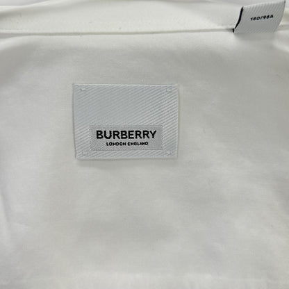 BURBERRY バーバリー 8036763 ホワイト コットン混 TBモノグラム刺繍 ボタンダウンロングスリーブシャツ トップス