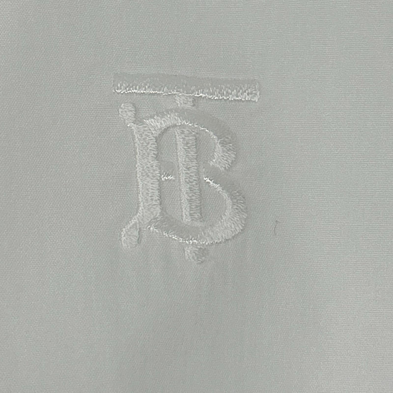 BURBERRY バーバリー 8032308 ホワイト コットンポプリン TBモノグラム刺繍 ヴィンテージチェック ロングスリーブボタンシャツ トップス