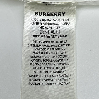 BURBERRY バーバリー 8032308 ホワイト コットンポプリン TBモノグラム刺繍 ヴィンテージチェック ロングスリーブボタンシャツ トップス