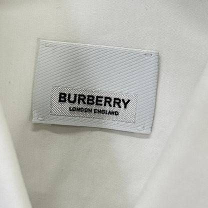 BURBERRY バーバリー 8050263 ホワイト コットン混 ホースフェリーラバープリント メタルカフスボタン ロングスリーブシャツ トップス