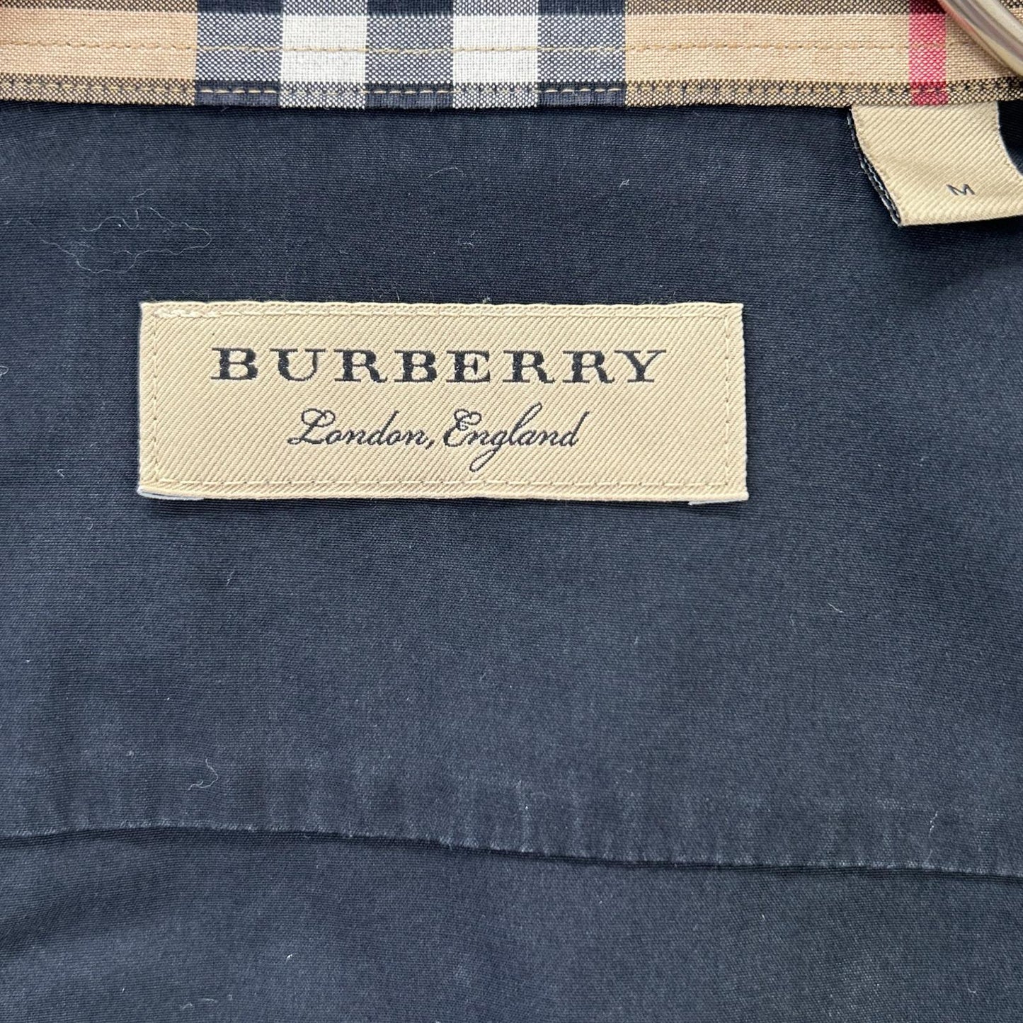 BURBERRY バーバリー 8003074 ブラック コットン混 ロゴ刺繍 ヴィンテージチェック ロングスリーブボタンシャツ トップス