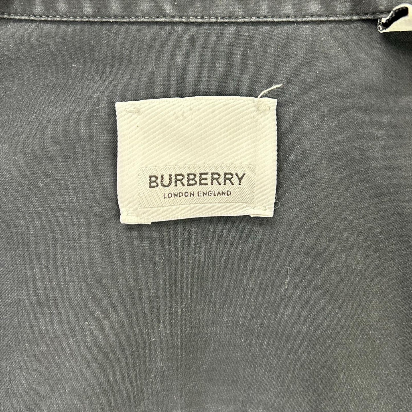 BURBERRY バーバリー 8036118 ブラック コットン ストライプロゴラインデザイン ロングスリーブボタンシャツ トップス
