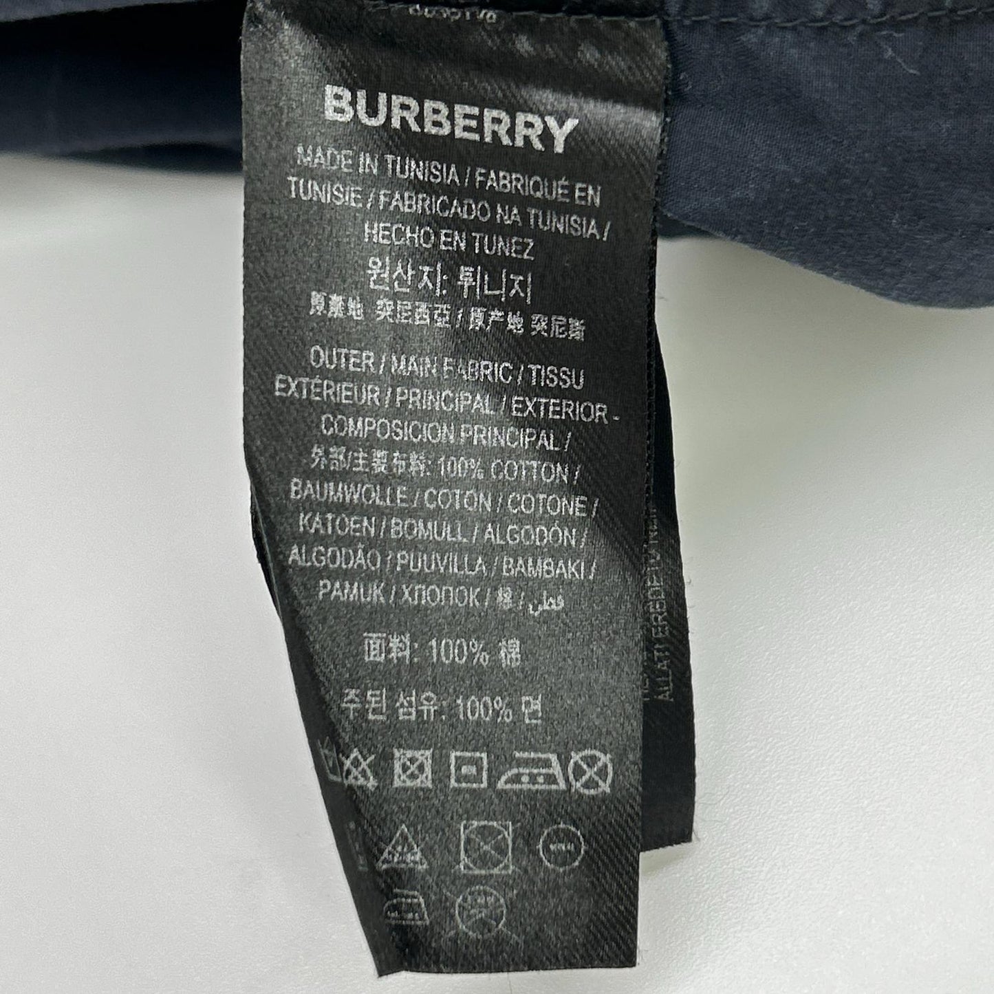 BURBERRY バーバリー 8036118 ブラック コットン ストライプロゴラインデザイン ロングスリーブボタンシャツ トップス