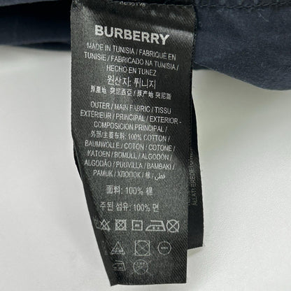 BURBERRY バーバリー 8036118 ブラック コットン ストライプロゴラインデザイン ロングスリーブボタンシャツ トップス