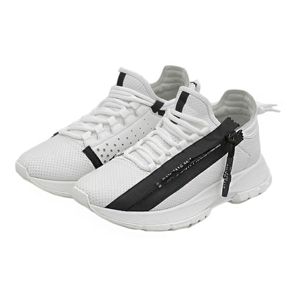 GIVENCHY ジバンシー SPECTRE LOW スペクトルロー カーフレザー ランナージップ ローカット スニーカー メンズ 白×黒 24.0cm BE0019E0SV シューズ