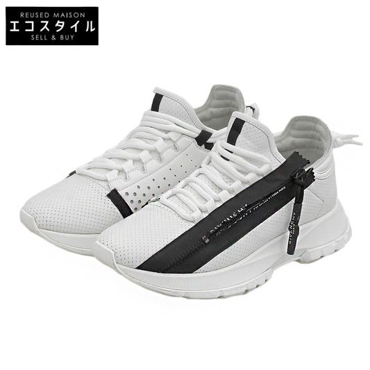 GIVENCHY ジバンシー SPECTRE LOW スペクトルロー カーフレザー ランナージップ ローカット スニーカー メンズ 白×黒 24.0cm BE0019E0SV シューズ