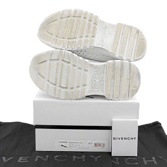 GIVENCHY ジバンシー SPECTRE LOW スペクトルロー カーフレザー ランナージップ ローカット スニーカー メンズ 白×黒 24.0cm BE0019E0SV シューズ