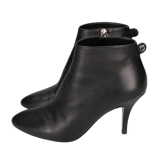 SalvatoreFerragamo サルバトーレフェラガモ 0726441 JOAN ジョアン ナッパカーフ アーモンドトゥ サイドジップ ピンヒール ブーツ シューズ