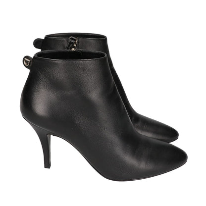 SalvatoreFerragamo サルバトーレフェラガモ 0726441 JOAN ジョアン ナッパカーフ アーモンドトゥ サイドジップ ピンヒール ブーツ シューズ
