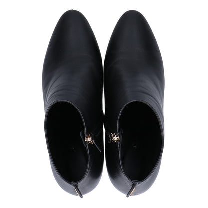 SalvatoreFerragamo サルバトーレフェラガモ 0726441 JOAN ジョアン ナッパカーフ アーモンドトゥ サイドジップ ピンヒール ブーツ シューズ