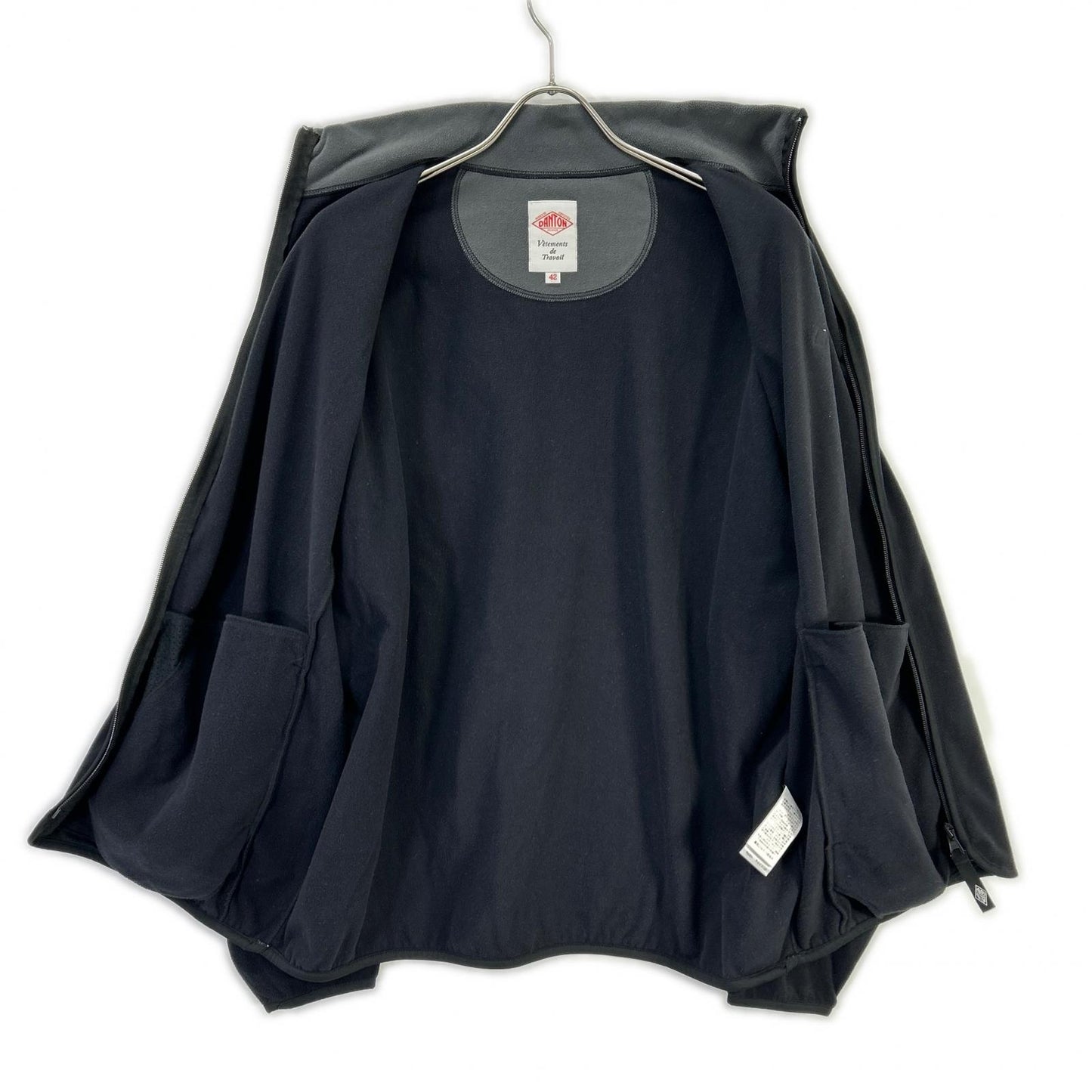 DANTON ダントン DT-C0130 PWP ブラック POLARTEC FLEECE STAND ZIP JACKET フリースジャケット ジャケット